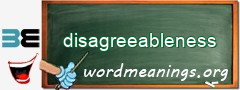 WordMeaning blackboard for disagreeableness